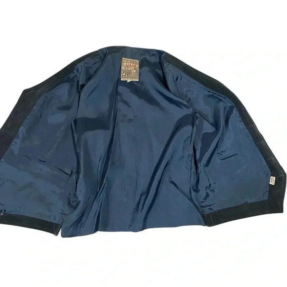 VGT Scotts Grey Ltd. Men's Corduroy Suit Vest Button Down Front Pockets Blue 42 - Picture 10 of 13